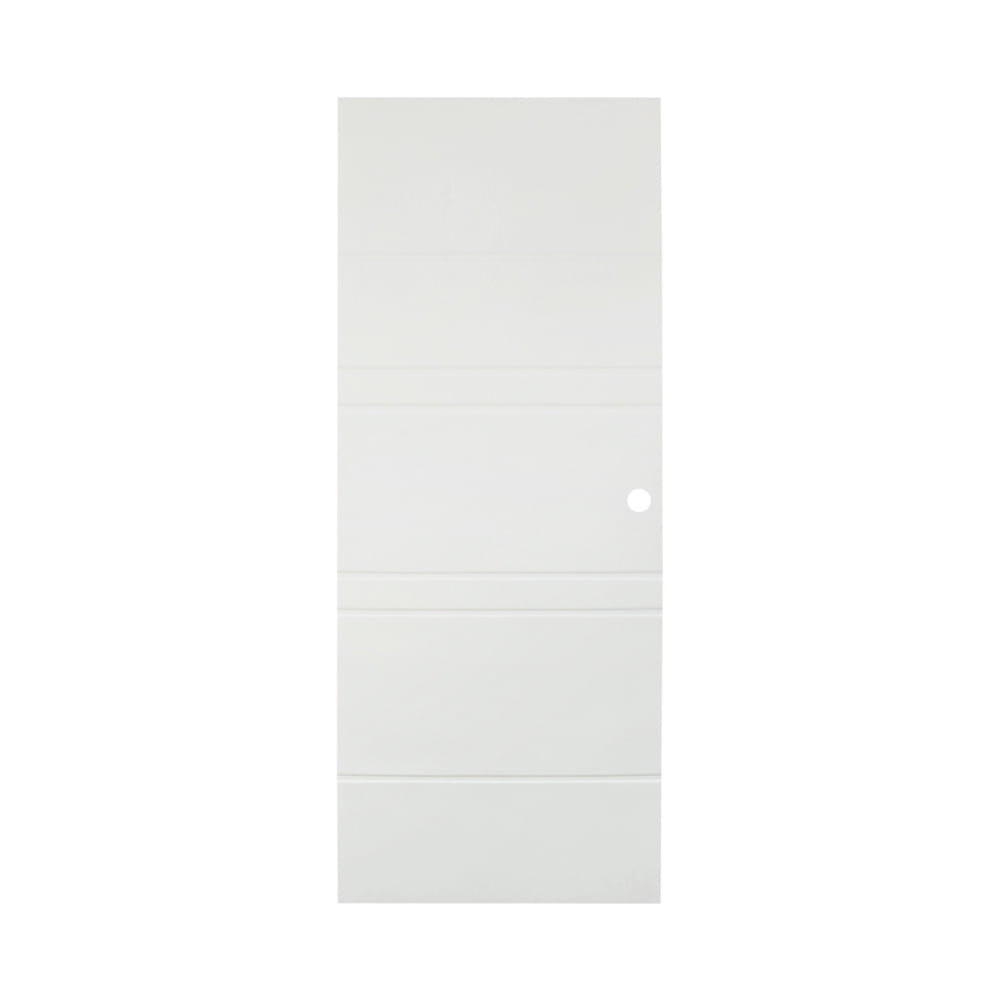 ประตูภายนอก UPVC เจาะลูกบิด MODERNWOOD MWR010 80x200 ซม. สีขาว