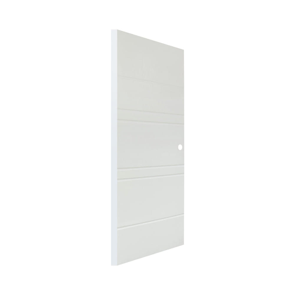 ประตูภายนอก UPVC เจาะลูกบิด MODERNWOOD MWR010 80x200 ซม. สีขาว