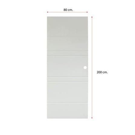 ประตูภายนอก UPVC เจาะลูกบิด MODERNWOOD MWR010 80x200 ซม. สีขาว_3