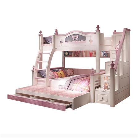 เตียง 2 ชั้น 4 ฟุต DREAM CAR KID DREAMY BOW สีชมพู_1