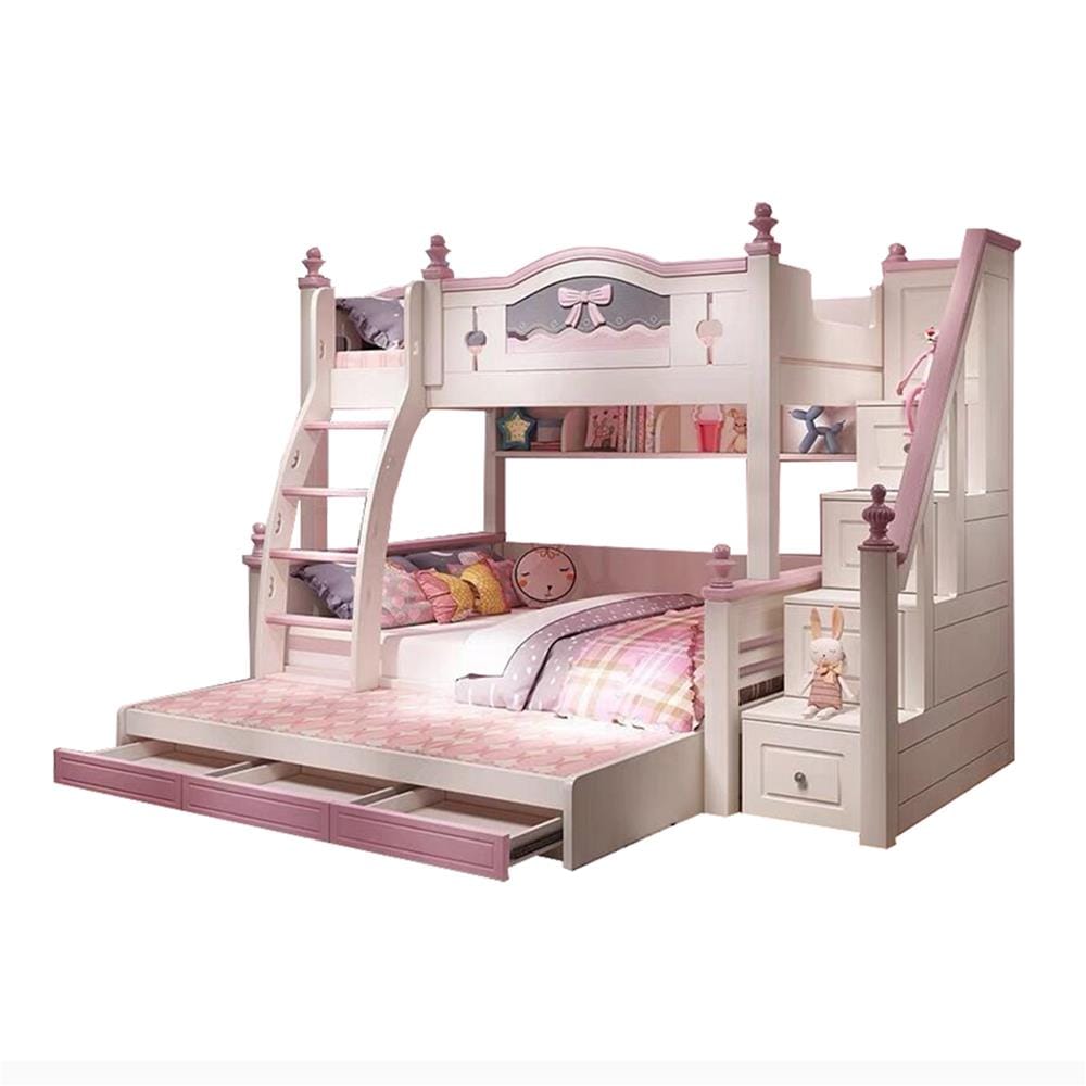 เตียง 2 ชั้น 5 ฟุต DREAM CAR KID DREAMY BOW สีชมพู