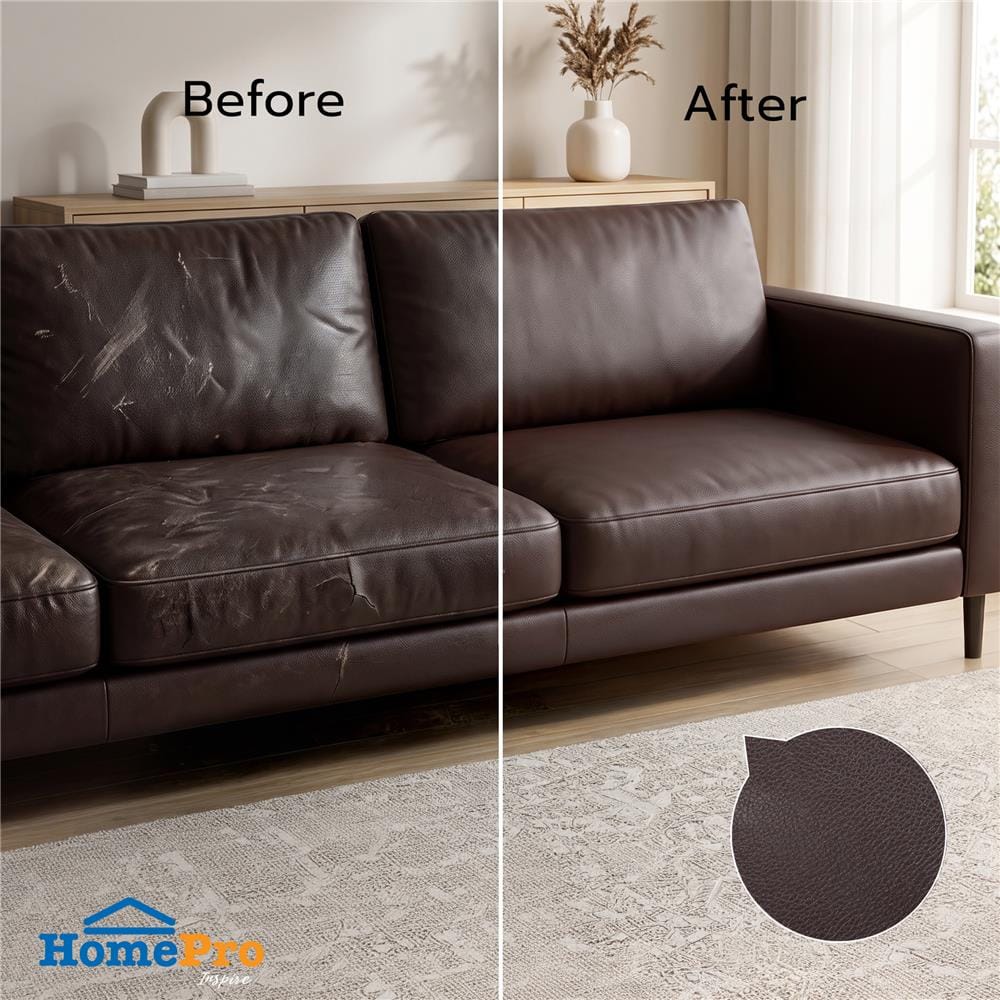 สติ๊กเกอร์ หนังเทียม HOME LIVING STYLE 0.45x1.20 ม. สีน้ำตาล