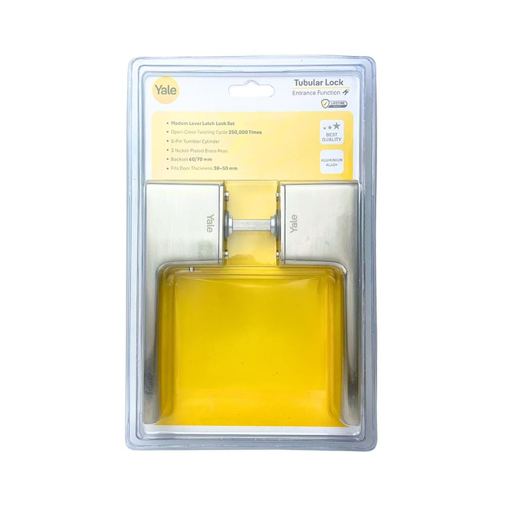 มือจับก้านโยก ห้องทั่วไป YALE YLL-YK-AL002SN สีนิกเกิล