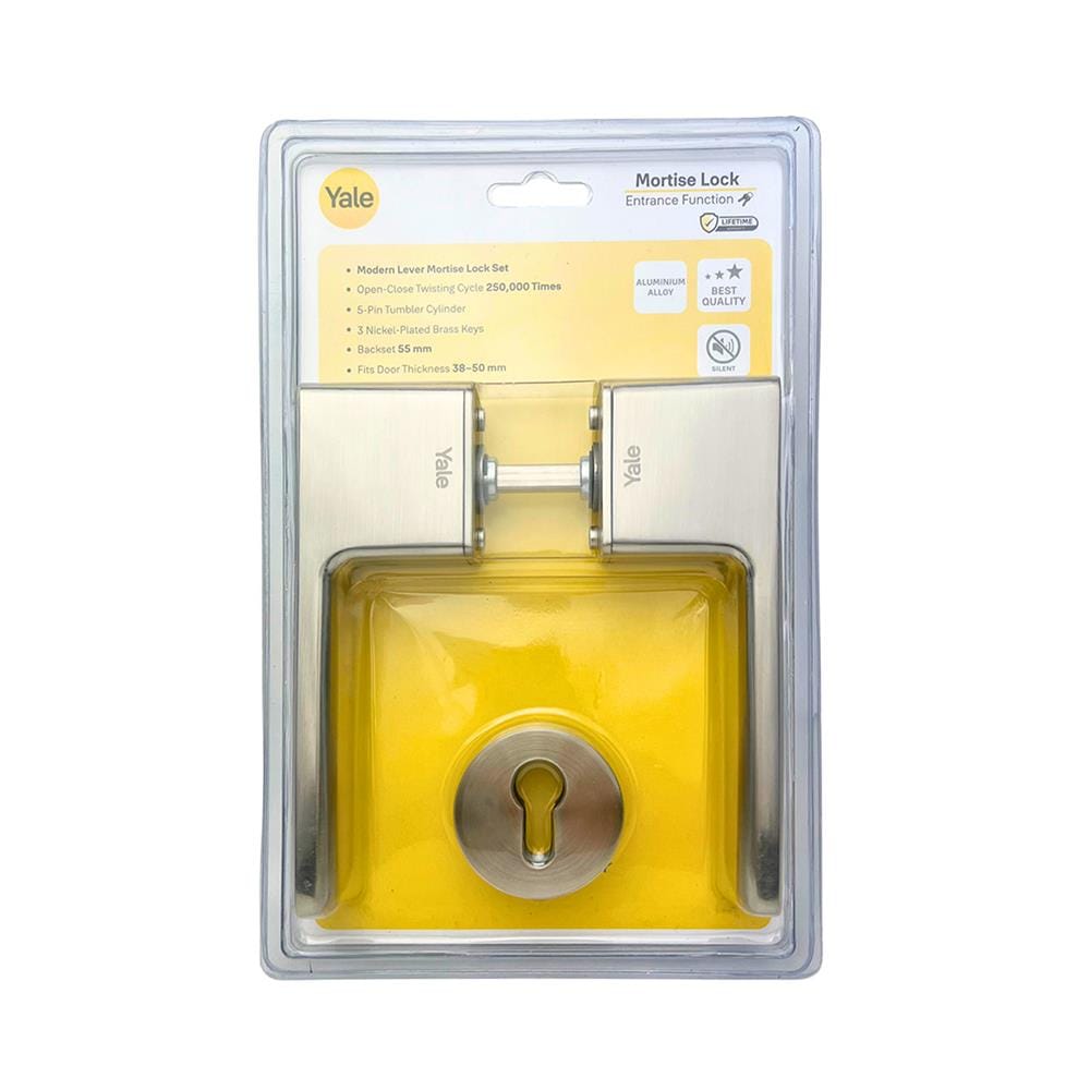 มือจับก้านโยกห้องทั่วไป YALE YMLS-YK-AL002SN สีนิกเกิล