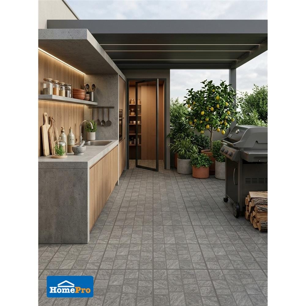 กระเบื้องพื้นพอร์ซเลน 40x40 ซม. TARA อันเนซี่ เทา A 0.96 ตร.ม.