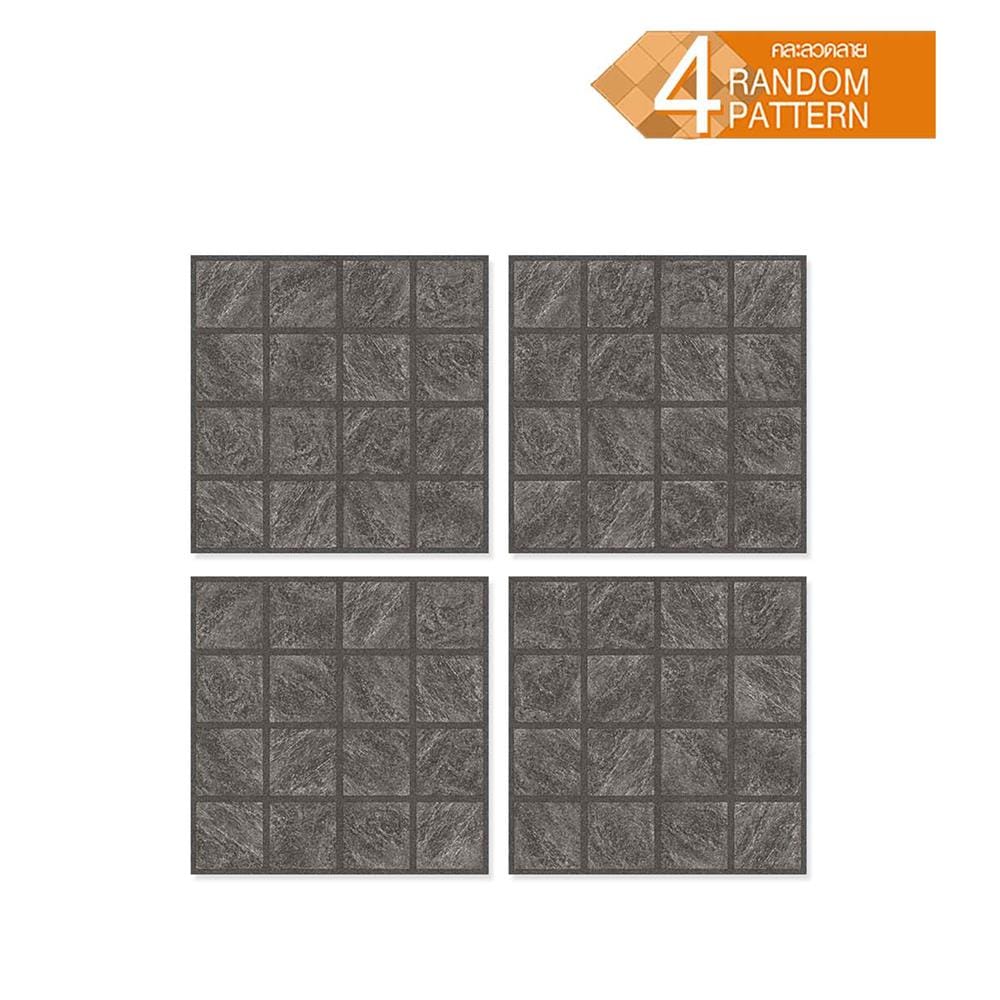 กระเบื้องพื้นพอร์ซเลน 40x40 ซม. TARA อาร์เทล เทาเข้ม A 0.96 ตร.ม.