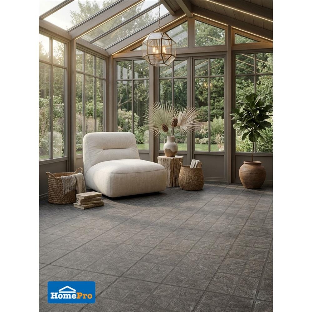 กระเบื้องพื้นพอร์ซเลน 40x40 ซม. TARA อาร์เทล เทาเข้ม A 0.96 ตร.ม.