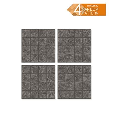 กระเบื้องพื้นพอร์ซเลน 40x40 ซม. TARA อาร์เทล เทาเข้ม A 0.96 ตร.ม._1