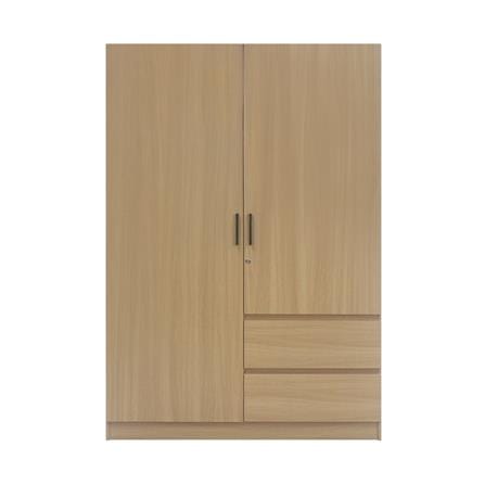 ตู้เสื้อผ้า 2 บานเปิด FURDINI GOOD 120 ซม. สี NT OAK_1