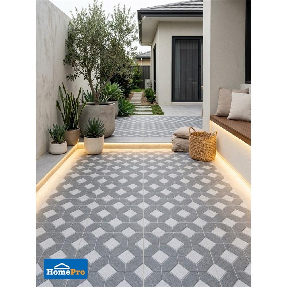 กระเบื้องพื้น 16x16 นิ้ว ภูผา เพชรโกศล เทา A 0.96 ตร.ม.