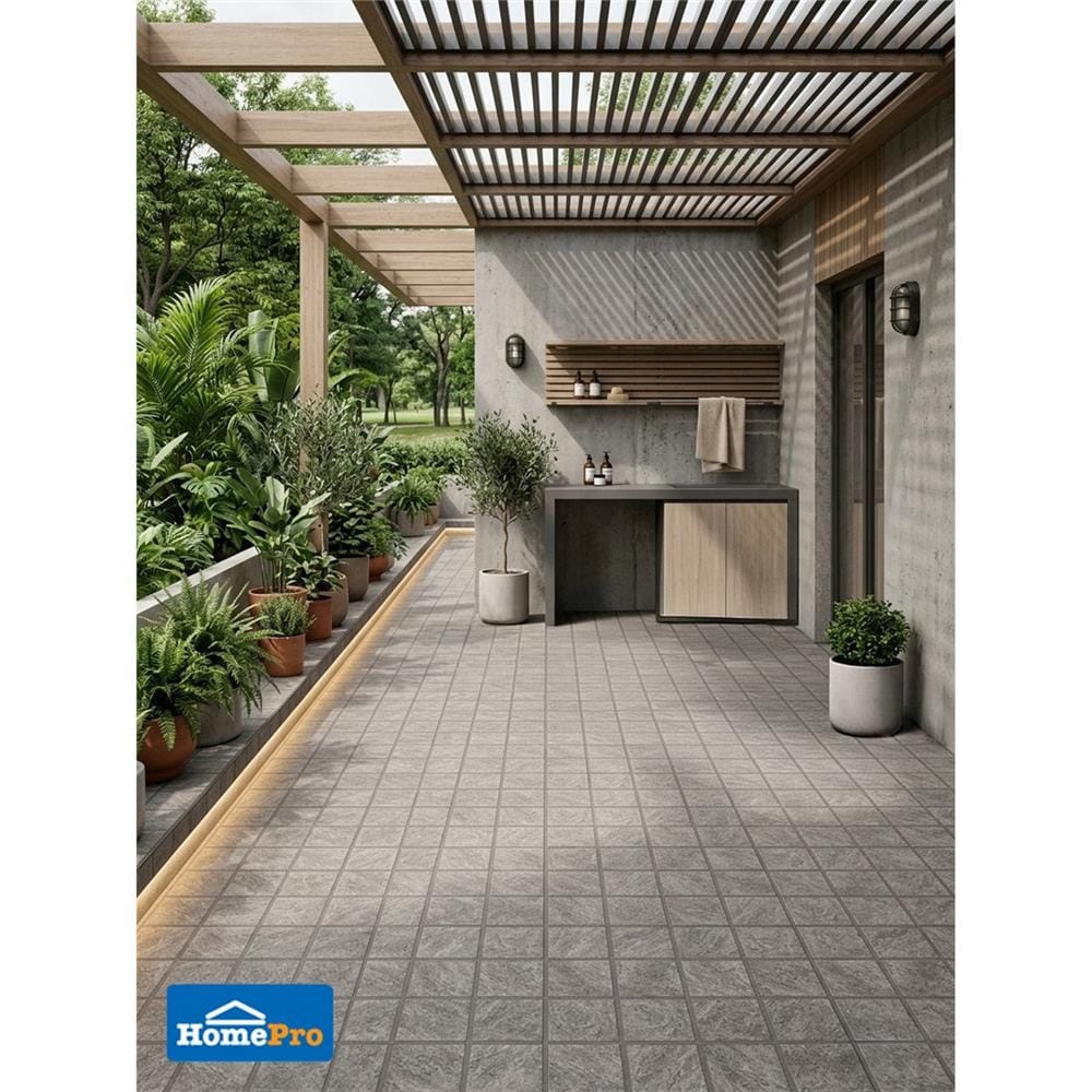 กระเบื้องพื้นพอร์ซเลน 40x40 ซม. TARA อาร์เทล เทา A 0.96 ตร.ม.