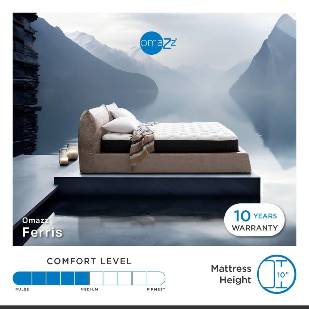 ที่นอน 3.5 ฟุต OMAZZ FERRIS (พร้อมชุดเครื่องนอน 6 ชิ้น)