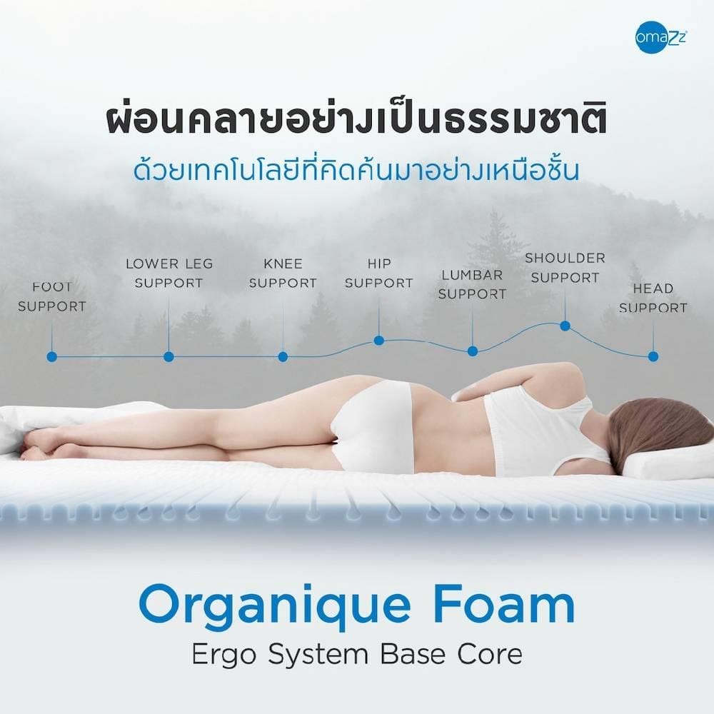 ที่นอน 3.5 ฟุต OMAZZ FERRIS (พร้อมชุดเครื่องนอน 6 ชิ้น)