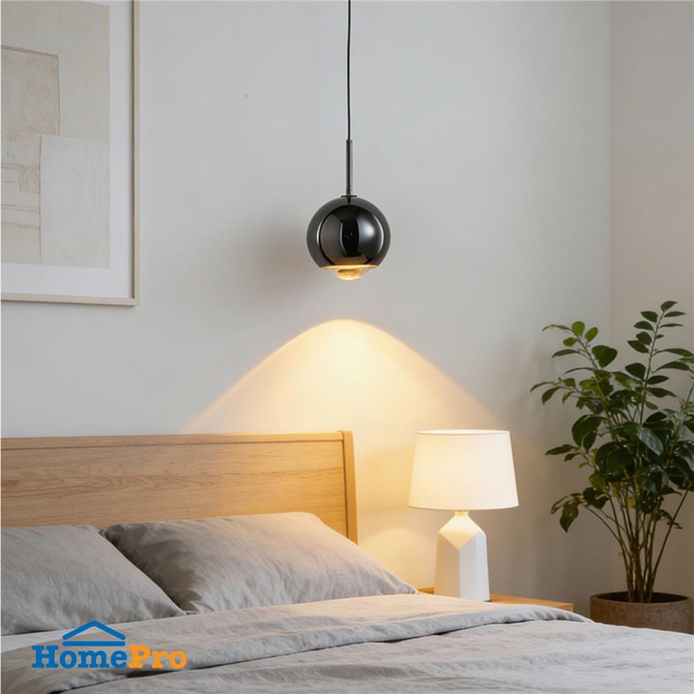 ไฟช่อ LED CARINI KM1606-120mmBP 7 วัตต์ COOL WHITE สีดำ 1 หัว