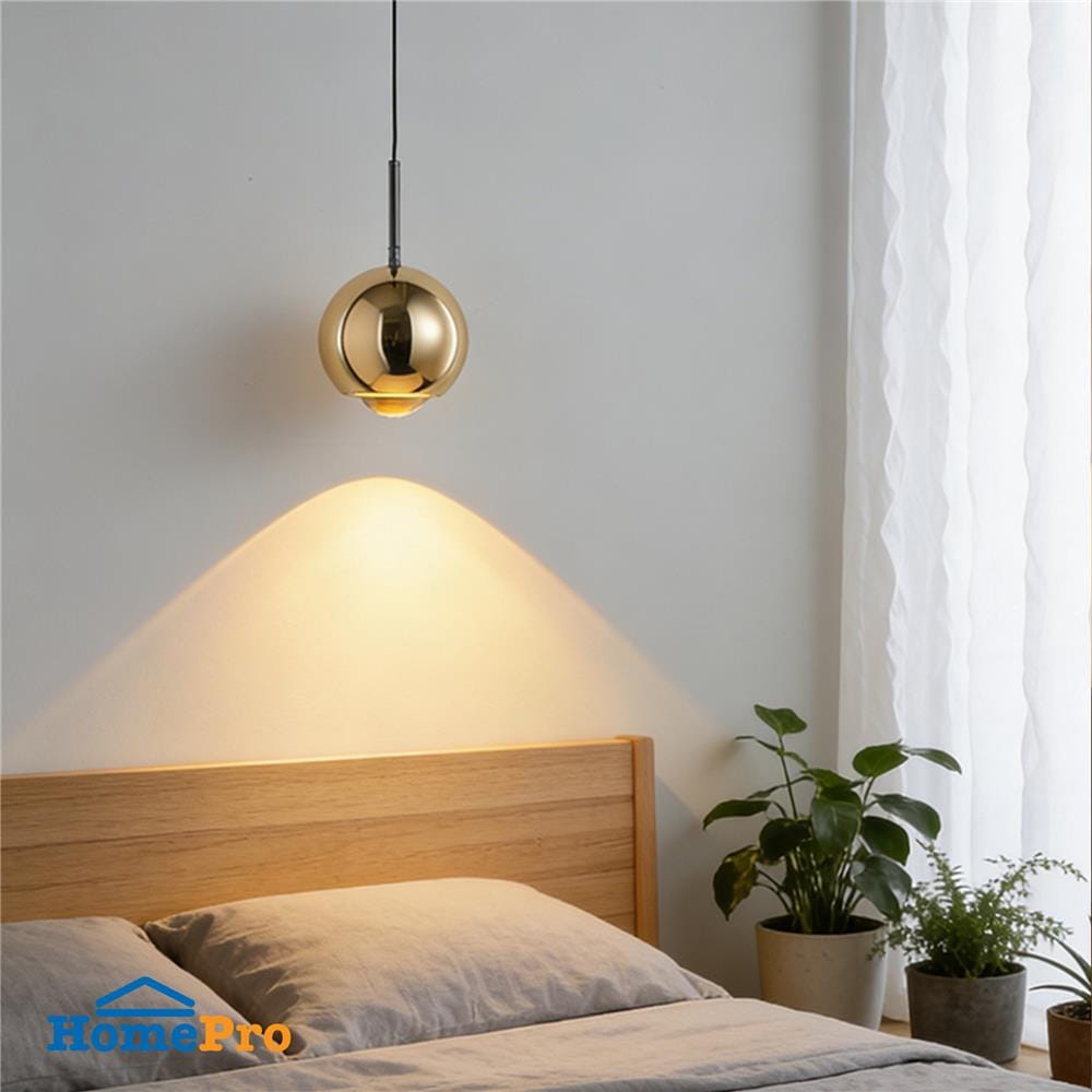 ไฟช่อ LED CARINI KM1606-100mmG 7 วัตต์ COOL WHITE สีทอง/ดำ 1 หัว