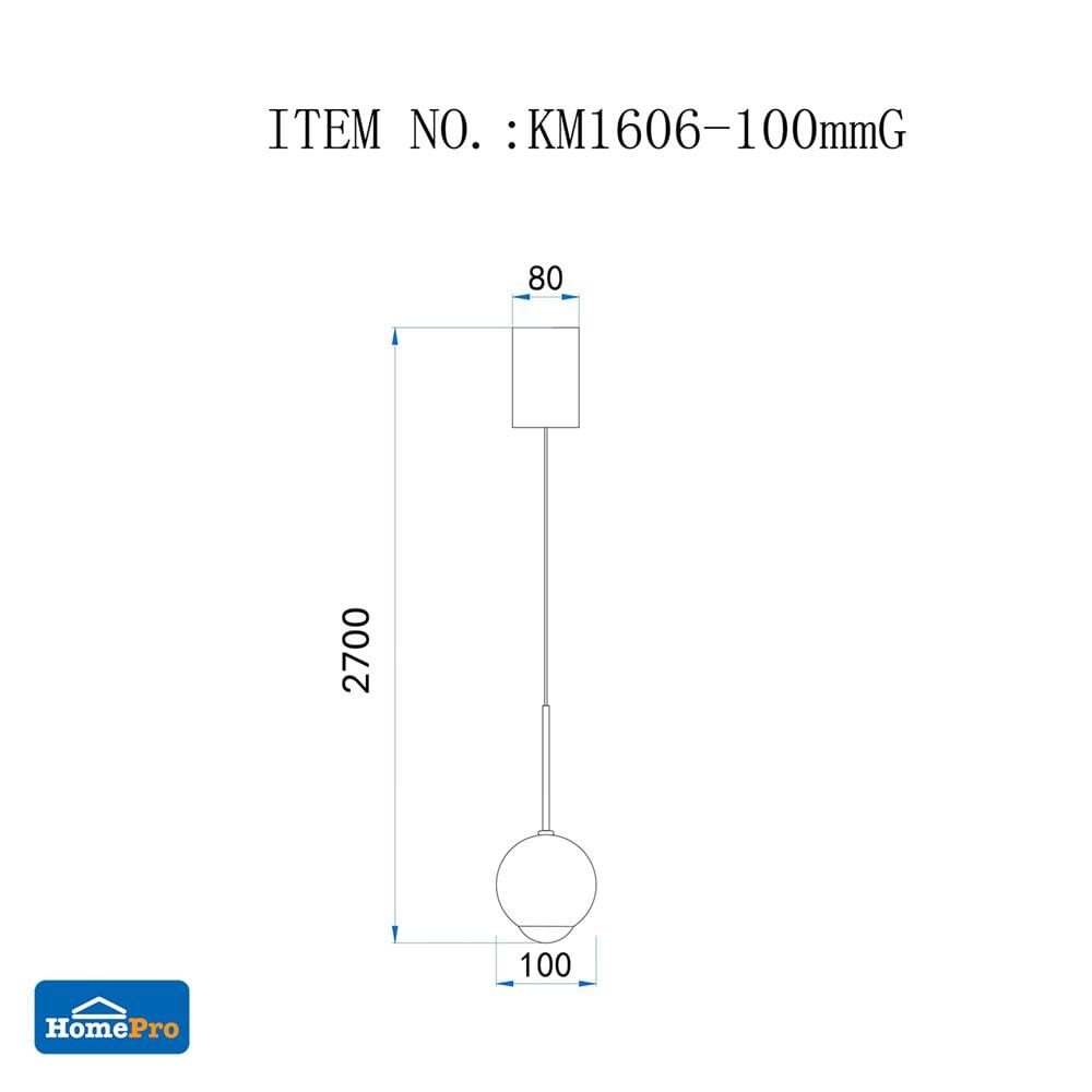 ไฟช่อ LED CARINI KM1606-100mmG 7 วัตต์ COOL WHITE สีทอง/ดำ 1 หัว