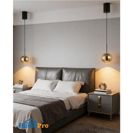 ไฟช่อ LED CARINI KM1606-100mmG 7 วัตต์ COOL WHITE สีทอง/ดำ 1 หัว_5