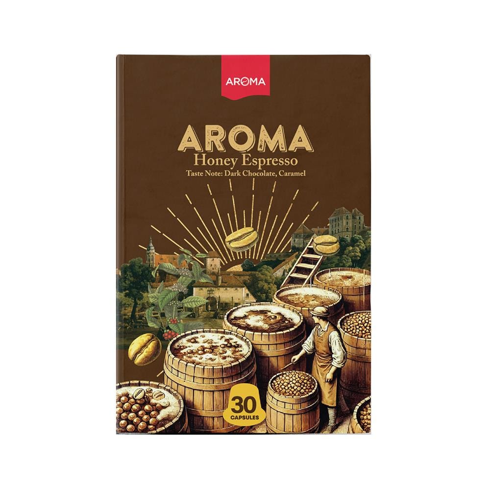 แคปซูลเครื่องชงกาแฟ AROMA ฮันนี่เอสเพรสโซ 5.5 ก. (30 แคปซูล)
