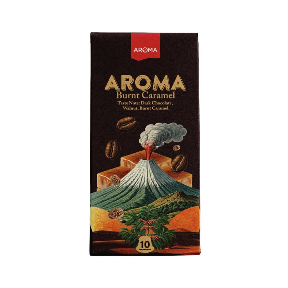 แคปซูลเครื่องชงกาแฟ AROMA เบิร์นคาราเมล 5.5 ก. (10 แคปซูล)