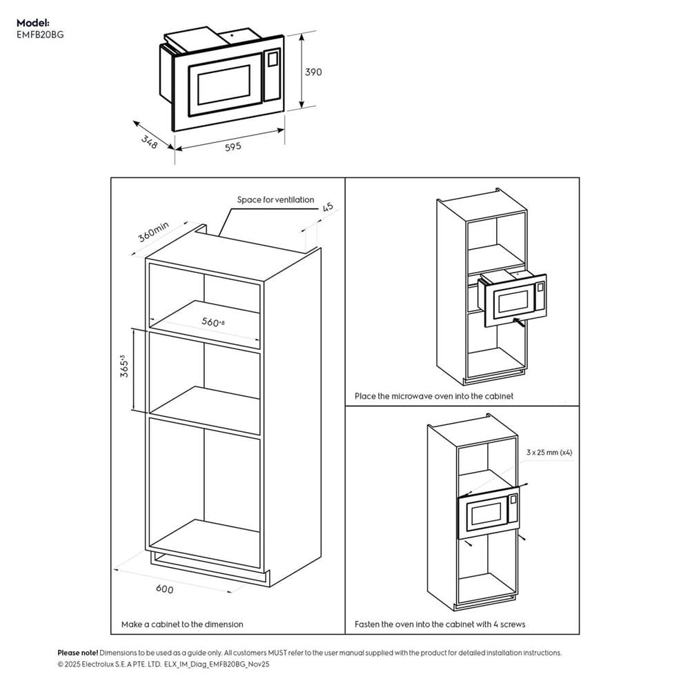 ไมโครเวฟฝัง+เตาอบฝัง ELECTROLUX EMFB20BG+KOHHE00BK