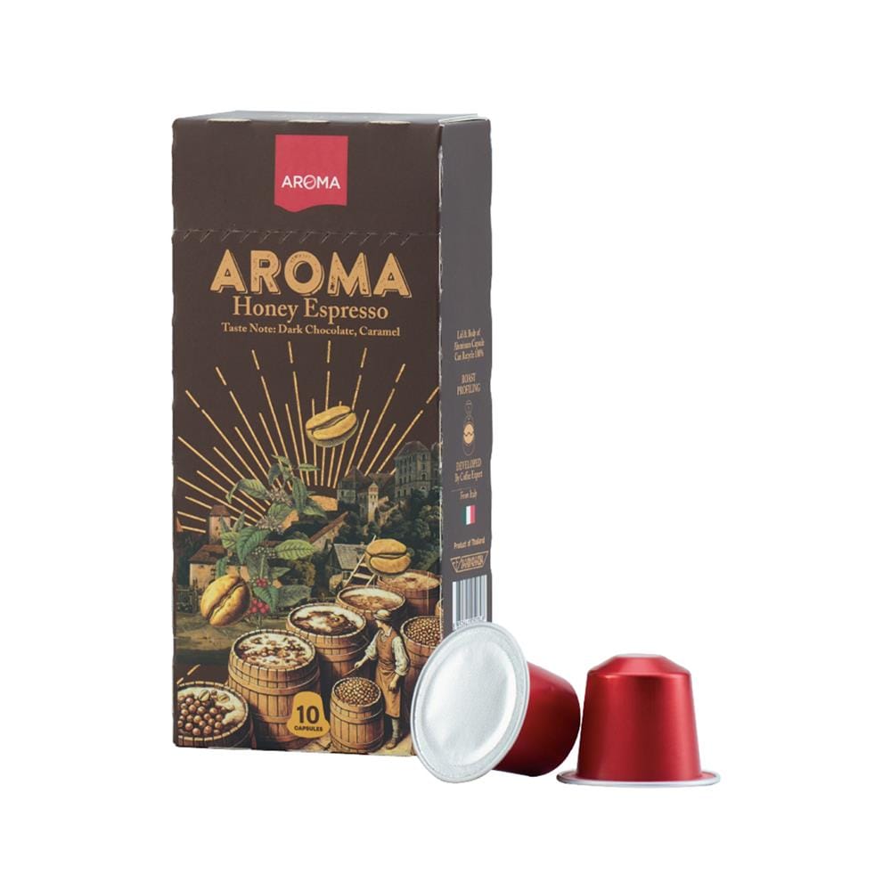 แคปซูลเครื่องชงกาแฟ AROMA ฮันนี่เอสเพรสโซ 5.5 ก. (10 แคปซูล)