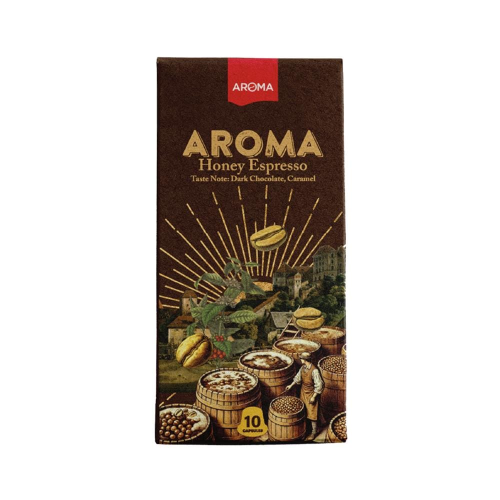 แคปซูลเครื่องชงกาแฟ AROMA ฮันนี่เอสเพรสโซ 5.5 ก. (10 แคปซูล)