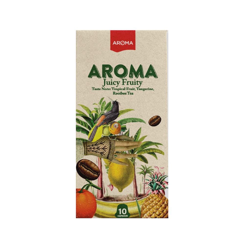 แคปซูลเครื่องชงกาแฟ AROMA จูซซี่ฟรุตตี้ 5.5 ก. (10 แคปซูล)