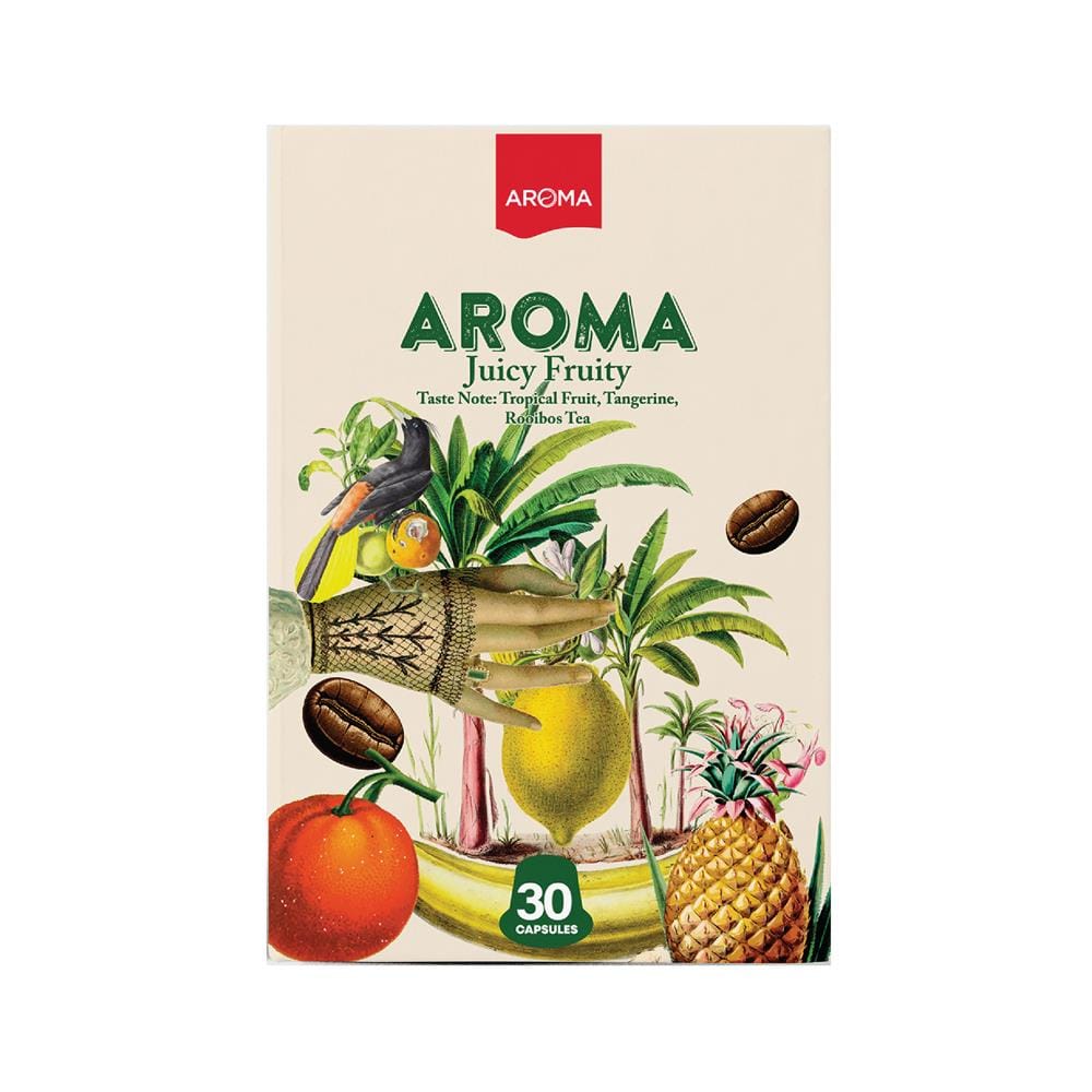 แคปซูลเครื่องชงกาแฟ AROMA จูซซี่ฟรุตตี้ 5.5 ก. (30 แคปซูล)