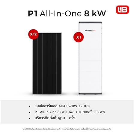 ชุดโซลาร์เซลล์ ระบบครบวงจร ENERGY LIB P1 AIO 8KW+ แบตเตอรี่  20KW_2