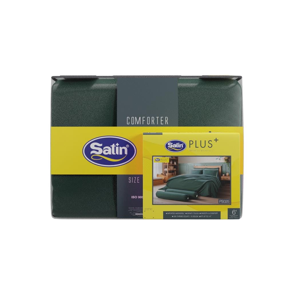 ชุดผ้าปูที่นอน 6 ฟุต (ชุด 6 ชิ้น) SATIN PLUS SOLID COLOR PS025