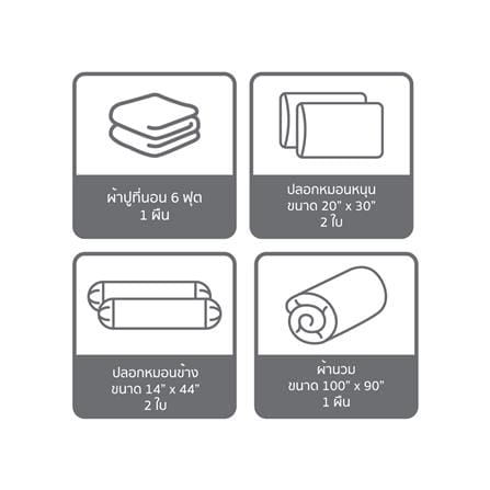ชุดผ้าปูที่นอน 6 ฟุต (ชุด 6 ชิ้น) SATIN PLUS PRINTED SERIES PP031_6