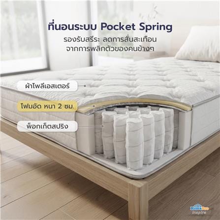 ที่นอนพ็อกเก็ตสปริง สุญญากาศ 3.5 ฟุต SNAZZ รุ่น NOLAN_5