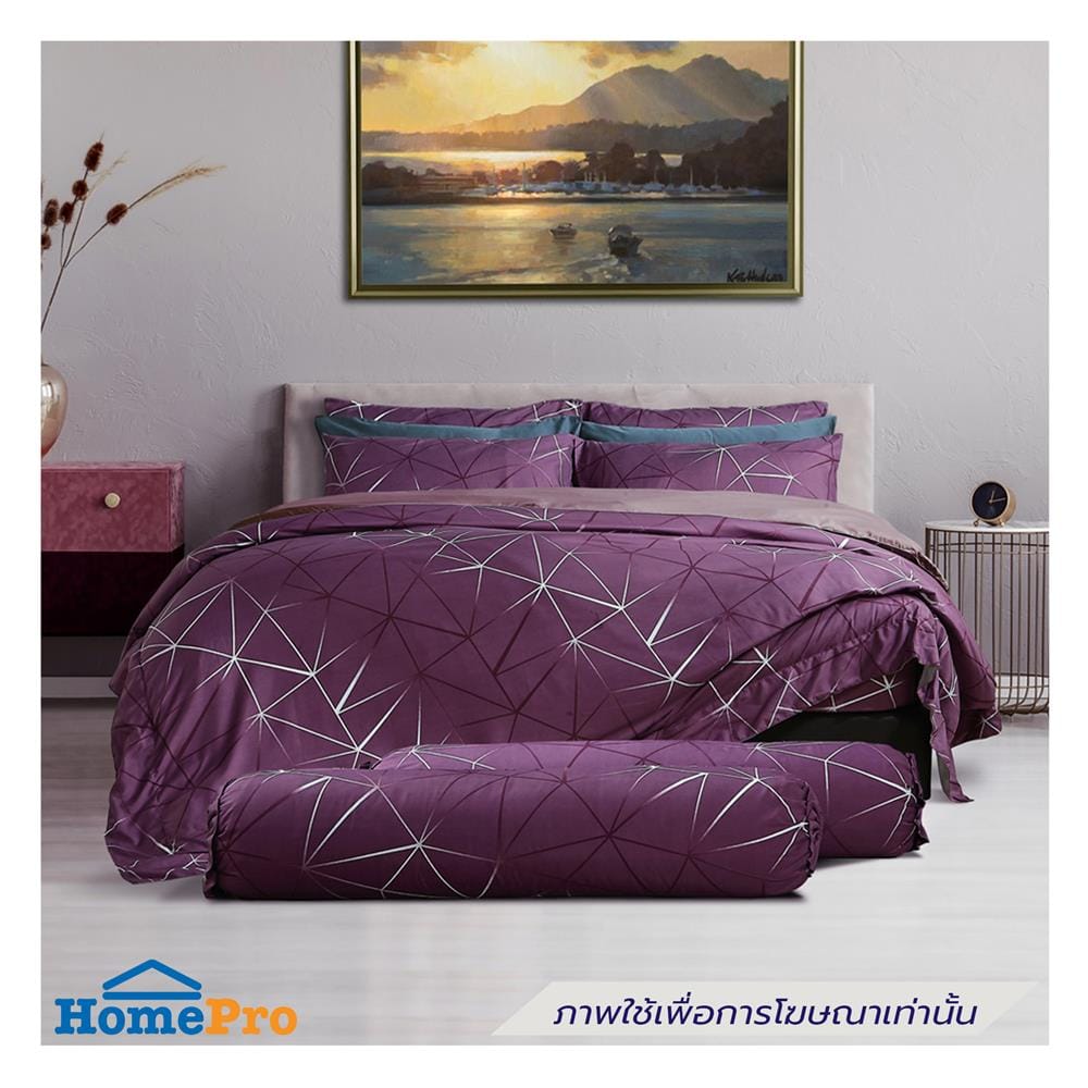ชุดผ้าปูที่นอน 6 ฟุต (ชุด 6 ชิ้น) SATIN PLUS PRINTED SERIES PP027