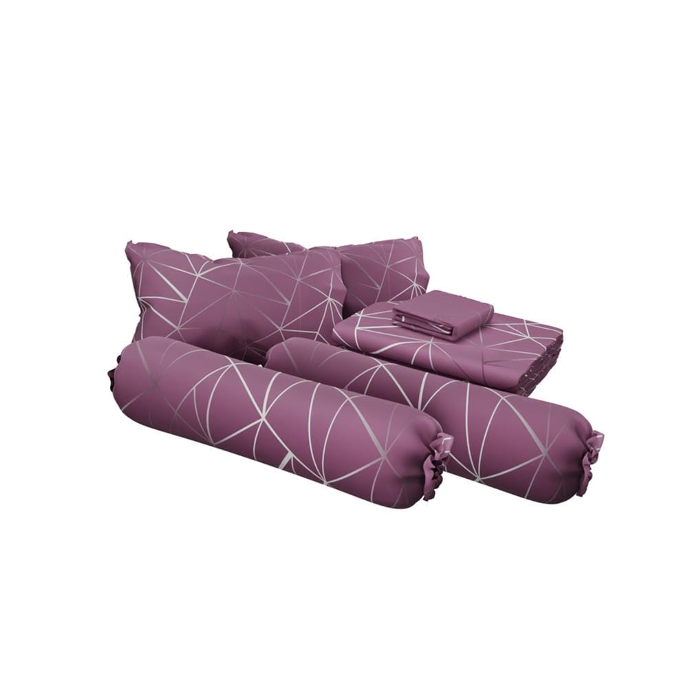 ชุดผ้าปูที่นอน 6 ฟุต (ชุด 6 ชิ้น) SATIN PLUS PRINTED SERIES PP027