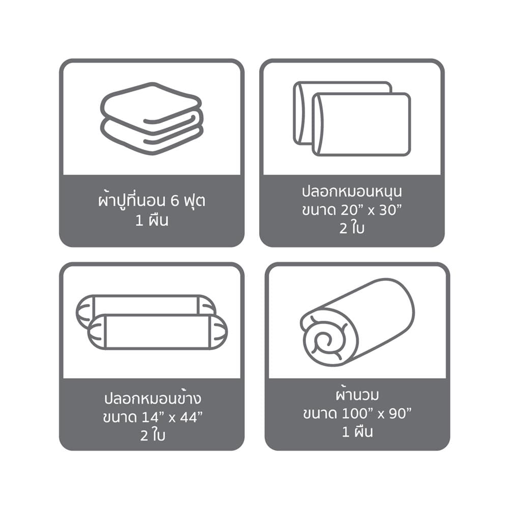 ชุดผ้าปูที่นอน 6 ฟุต (ชุด 6 ชิ้น) SATIN PLUS PRINTED SERIES PP027