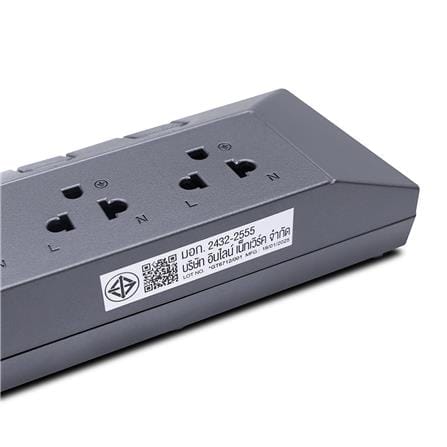 รางปลั๊กไฟ 8 ช่อง 8 สวิตซ์ 2 USB-A 2 USB-C VEXXO STUDIO POWERSTRIP 3 ม. สีเทา_10