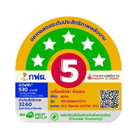 เครื่องซักอบผ้าฝาหน้า XIAOMI XMI-WD105MJA10TH 10.5/7 กก. อินเวอร์เตอร์ สีดำ_5