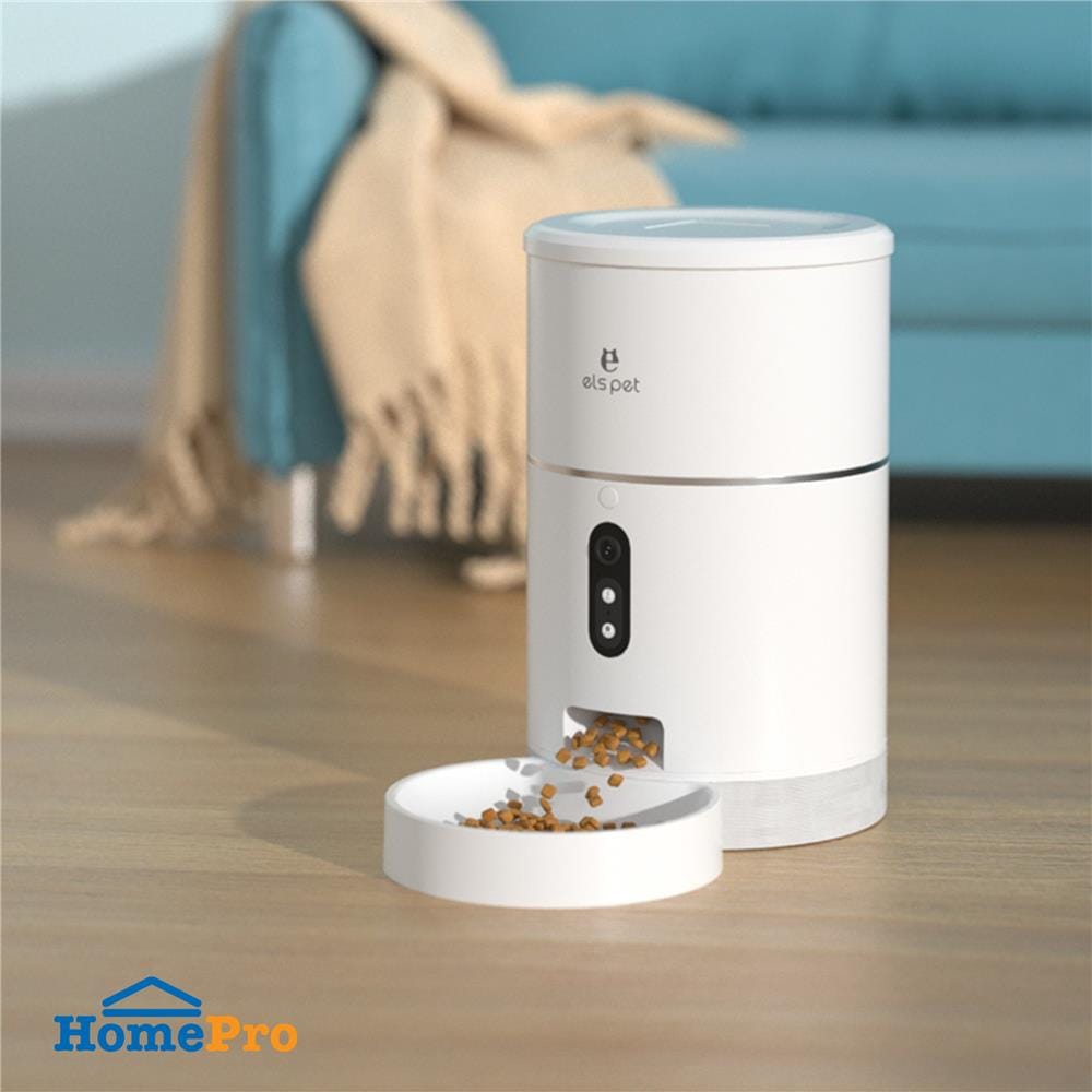 เครื่องให้อาหารสัตว์เลี้ยงอัตโนมัติ ELSPET PUREWHITE C สีขาว