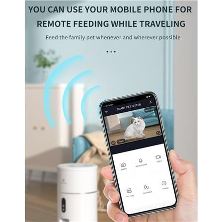 เครื่องให้อาหารสัตว์เลี้ยงอัตโนมัติ ELSPET PUREWHITE C สีขาว_12