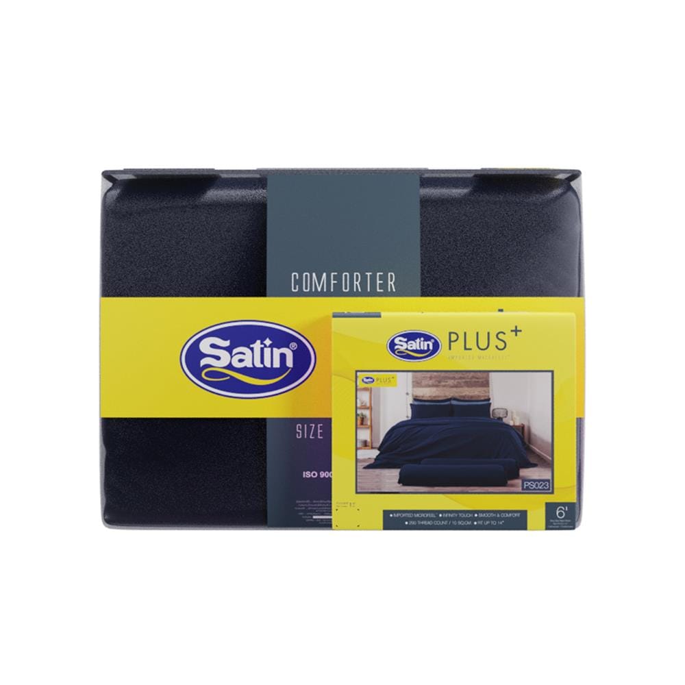 ชุดผ้าปูที่นอน 6 ฟุต (ชุด 6 ชิ้น) SATIN PLUS SOLID COLOR PS023