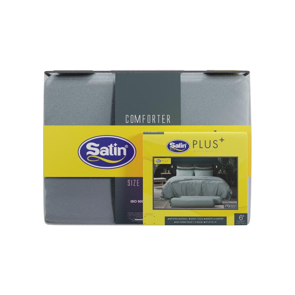 ชุดผ้าปูที่นอน 6 ฟุต (ชุด 6 ชิ้น) SATIN PLUS SOLID COLOR PS022
