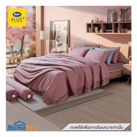 ชุดผ้าปูที่นอน 6 ฟุต (ชุด 6 ชิ้น) SATIN PLUS SOLID COLOR PS024_0