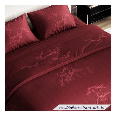 ชุดผ้าปูที่นอน 6 ฟุต (ชุด 6 ชิ้น)  SATIN PLUS LUCKY ME LUCKY WISH LKS007_1