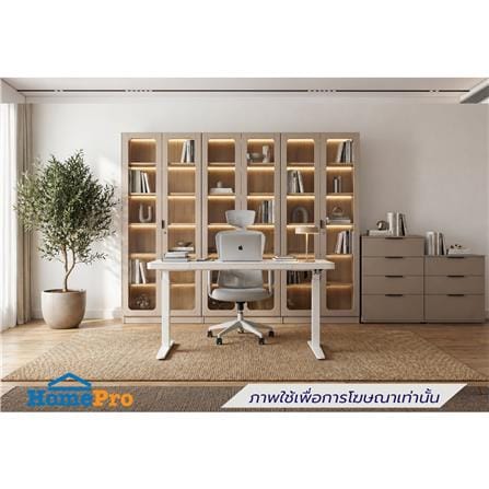 ตู้โชว์ 2 บานเปิด FURDINI KEEPER+ 80 ซม. สี LIGHT OAK/SOFT BEIGE/กระจกใส_6