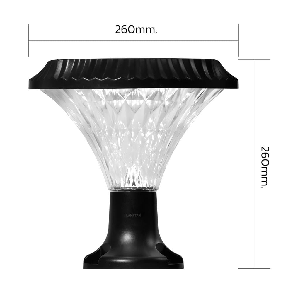 ไฟหัวเสา SOLAR LAMPTAN SUPERIOR 50 วัตต์ DAYLIGHT/COOL WHITE/WARM WHITE สีดำ