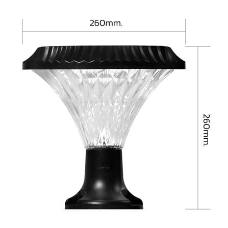 ไฟหัวเสา SOLAR LAMPTAN SUPERIOR 50 วัตต์ DAYLIGHT/COOL WHITE/WARM WHITE สีดำ_9