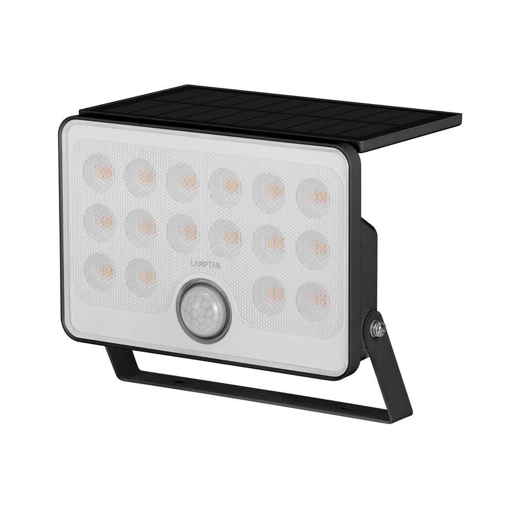ไฟผนังภายนอก SOLAR LAMPTAN SLIMRAY 40 วัตต์ WARM WHITE สีดำ