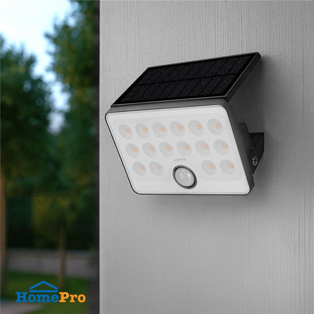 ไฟผนังภายนอก SOLAR LAMPTAN SLIMRAY 40 วัตต์ WARM WHITE สีดำ