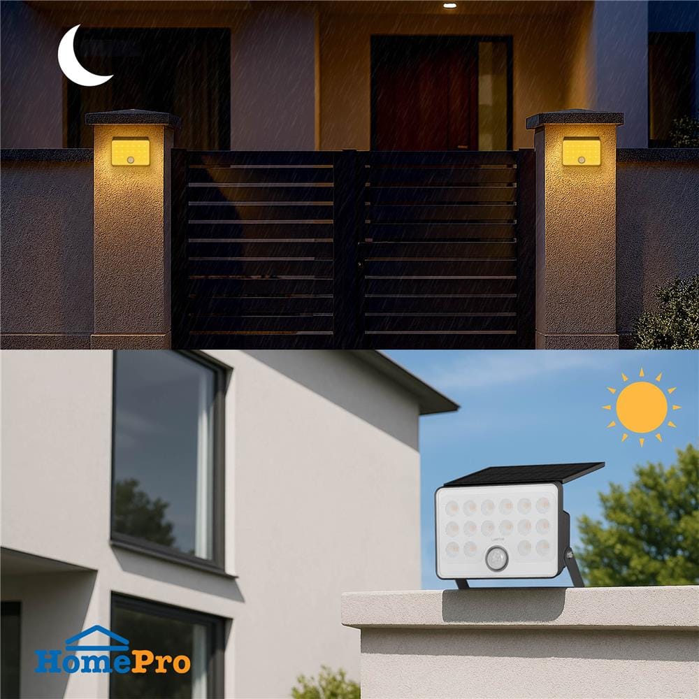 ไฟผนังภายนอก SOLAR LAMPTAN SLIMRAY 40 วัตต์ WARM WHITE สีดำ