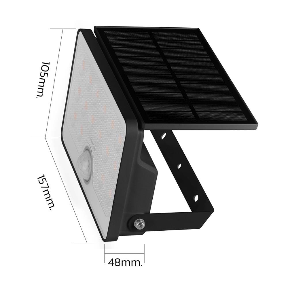 ไฟผนังภายนอก SOLAR LAMPTAN SLIMRAY 40 วัตต์ WARM WHITE สีดำ